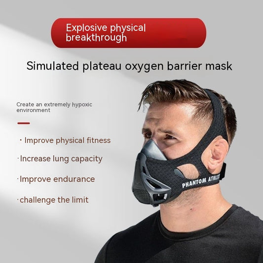 Oxygen Barrier Mask Simulation Plateau High Altitude Cardiopulmonary Fitness Training